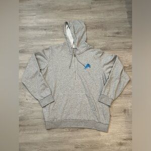 Vintage Grey Detroit Lions 1/4 zip hoodie #NFL #Lions